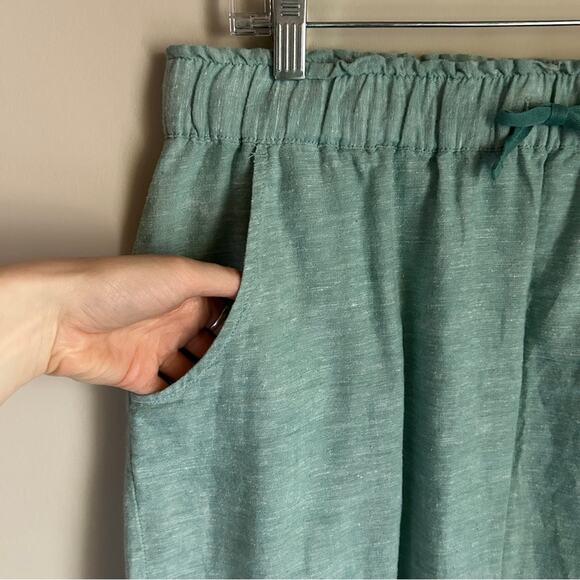 Patagonia Light Teal Green Elastic/Drawstring Waist Hemp/Cotton Skirt Sz Medium - Picture 4 of 7